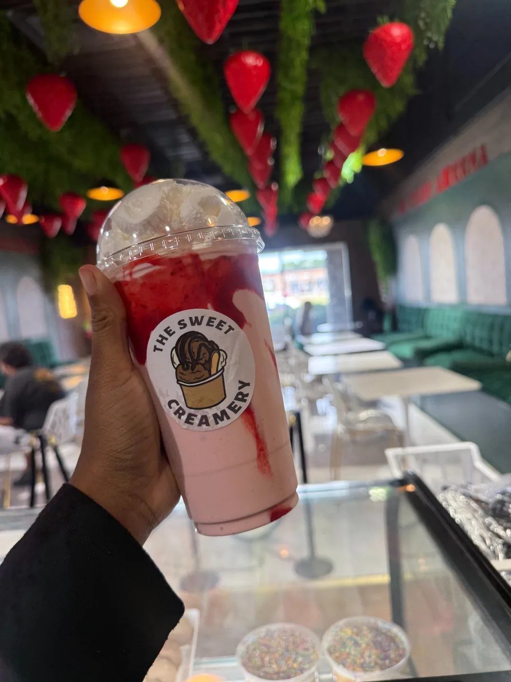 Strawberry cheesecake milkshake